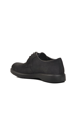 Ayakmod 33277 Siyah Nubuk Hakiki Deri Erkek Günlük Ayakkabı