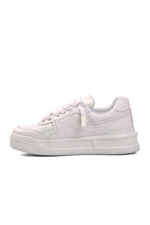 Ayakmod Premium 1306 Beyaz Cilt Erkek Sneaker