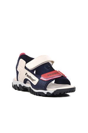 Ayakmod 24-410-P Lacivert-Beyaz-Kırmızı Ortopedik Erkek Çocuk Sandalet