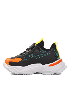 Pepino 1783-P Siyah-Turuncu Çocuk Spor Ayakkabı