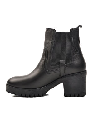 Voyager 9826 Siyah Hakiki Deri Kadın Bot