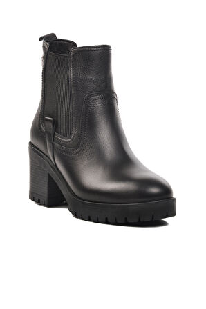 Voyager 9826 Siyah Hakiki Deri Kadın Bot