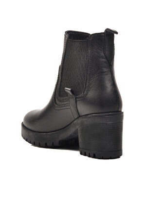 Voyager 9826 Siyah Hakiki Deri Kadın Bot