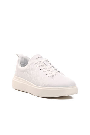 Ayakmod Esse 6419 Beyaz Ortopedik Deri Erkek Günlük Ayakkabı