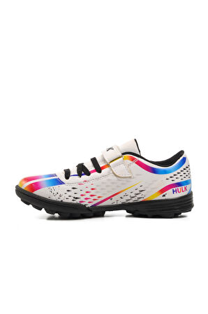 Ayakmod Hulk 129-F Beyaz-Siyah Çocuk Halı Saha Ayakkabısı