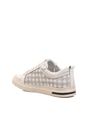 Pierre Cardin 10206 Beyaz Bağcıklı Hakiki Deri Erkek Sneaker