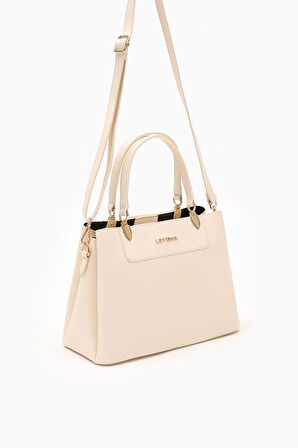 Krem Kadın El ve Omuz Çantası 930120