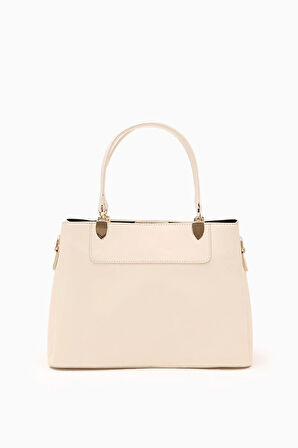 Krem Kadın El ve Omuz Çantası 930120