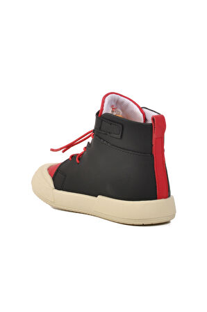 Walkway Siyah-Kırmızı Unisex Bilek Boy Çocuk Sneaker Rocky 17-P 