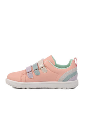 Walkway Pudra-Mint Unisex Cırtlı Çocuk Sneaker 6502-F 