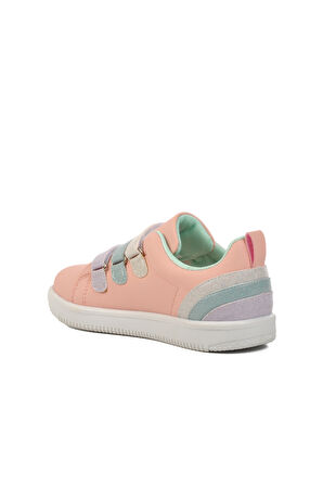 Walkway Pudra-Mint Unisex Cırtlı Çocuk Sneaker 6502-F 