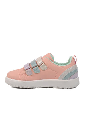 Walkway Pudra-Mint Unisex Cırtlı Çocuk Sneaker 6502-P 