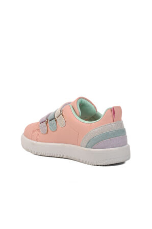 Walkway Pudra-Mint Unisex Cırtlı Çocuk Sneaker 6502-P 