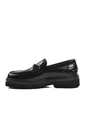 Ayakmod Premium 7710 Siyah Açma Hakiki Deri Erkek Loafer Ayakkabı