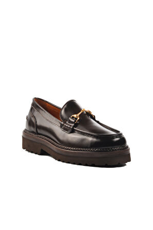 Ayakmod Premium 7710 Kahve Açma Hakiki Deri Erkek Loafer Ayakkabı