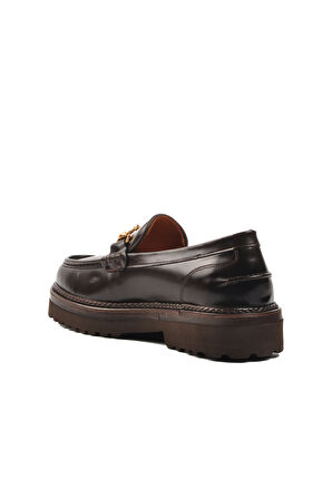 Ayakmod Premium 7710 Kahve Açma Hakiki Deri Erkek Loafer Ayakkabı