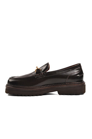 Ayakmod Premium 7710 Kahve Açma Hakiki Deri Erkek Loafer Ayakkabı