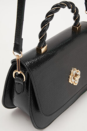 Siyah Rugan Kadın El ve Omuz Çantası 930179