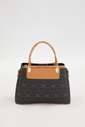 Siyah Camel Kadın El ve Omuz Çantası 930216