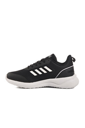 Siyah Beyaz Fileli Hafif Hava Alabilen Unisex Spor Ayakkabı Favor G