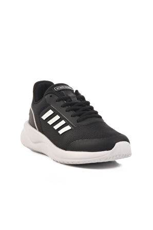 Siyah Beyaz Fileli Hafif Hava Alabilen Unisex Spor Ayakkabı Favor G
