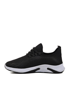 Siyah Beyaz Triko Hafif Unisex Spor Ayakkabı Pına 101 G