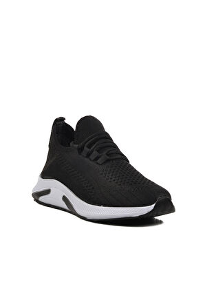 Siyah Beyaz Triko Hafif Unisex Spor Ayakkabı Pına 101 G
