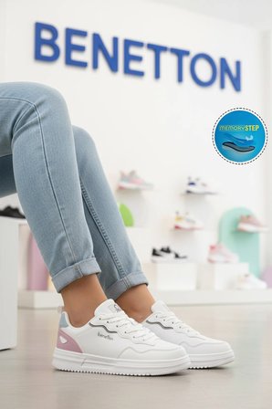 Beyaz Memory Foam Kadın Spor Ayakkabı BNI-11201 G