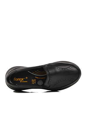 Siyah Hakiki Deri Anatomik Kadın Casual Ayakkabı 1002 Z