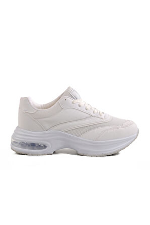 Beyaz Fileli Hafif Air Taban Kadın Spor Ayakkabı 185 G