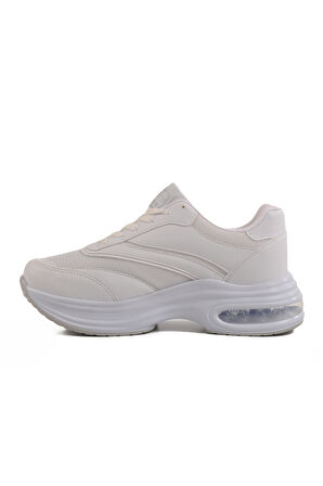 Beyaz Fileli Hafif Air Taban Kadın Spor Ayakkabı 185 G