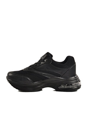 Siyah Fileli Hafif Air Taban Kadın Spor Ayakkabı 185 G