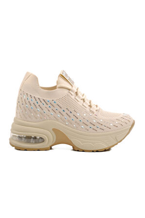 Bej Triko Air Taban Kadın Sneaker 25Y300-20 Z