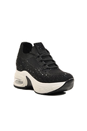 Siyah Triko Air Taban Kadın Sneaker 25Y300-20 Z