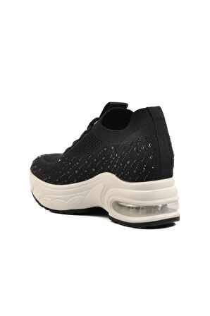 Siyah Triko Air Taban Kadın Sneaker 25Y300-20 Z