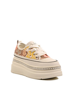 Sarı Yüksek Taban Kadın Sneaker 25Y423-6 Z