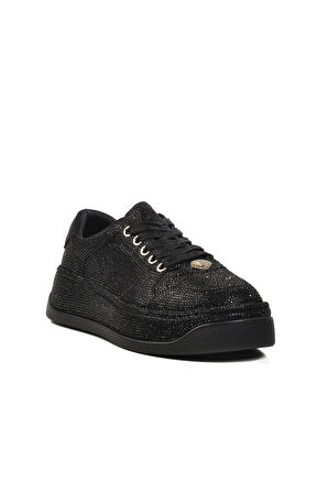 Siyah Taş İşlemeli Kadın Sneaker 25Y451-10 Z