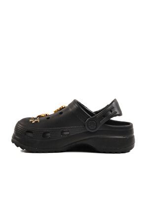 Siyah Unisex Sabo Çocuk Terlik 205 F