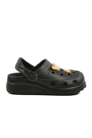 Siyah Unisex Sabo Çocuk Terlik 205 F