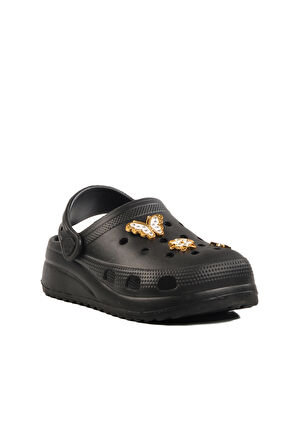 Siyah Unisex Sabo Çocuk Terlik 205 F