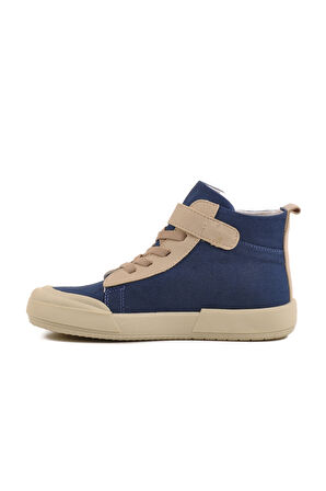 Lacivert Cırtlı Bilek Boy Unisex Çocuk Spor Ayakkabı 7465 F