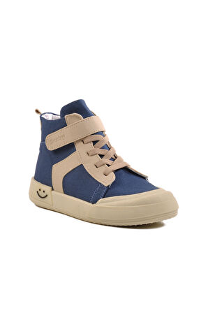 Lacivert Cırtlı Bilek Boy Unisex Çocuk Spor Ayakkabı 7465 F