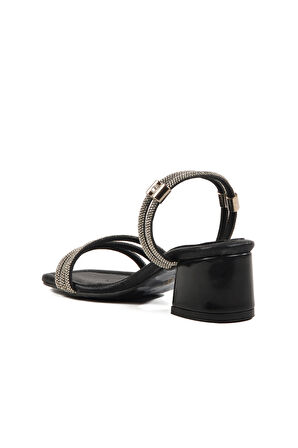 Siyah Taşlı Kız Çocuk Sandalet 016 F