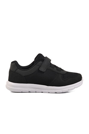 Siyah Beyaz Cırtlı Unisex Spor Ayakkabı 616 G