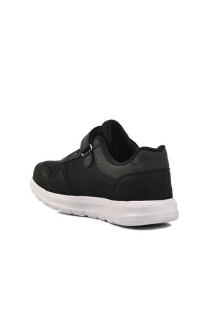 Siyah Beyaz Cırtlı Unisex Spor Ayakkabı 616 G