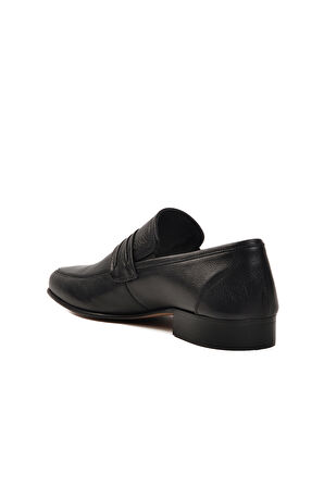 Siyah Hakiki Deri Erkek Klasik Ayakkabı 00881 M
