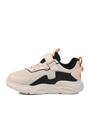 Beyaz Işıklı Cırtlı Unisex Çocuk Spor Ayakkabı Ruby P