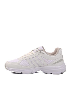 Buz Beyaz Fileli Hafif Unisex Spor Ayakkabı Disc G