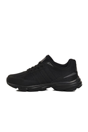 Siyah Fileli Hafif Unisex Spor Ayakkabı Disc G
