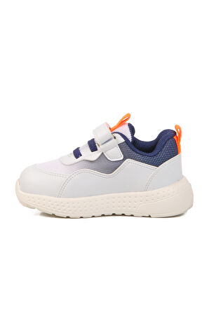 Beyaz Cırtlı Hafifi Unisex Çocuk Spor Ayakkabı 1905 B
